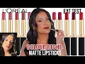 new L OREAL COLOUR RICHE MATTE LIPSTICKS NATURAL LIGHTING SWATCHES WEAR TEST MagdalineJanet