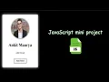 JavaScript Mini Project Using setTimeout Event Listener Must Watch