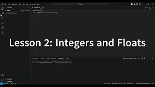 Python Lesson 2 Integers and Floats
