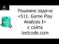 511 Game Play Analysis I SQL leetcode com