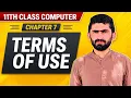 Understanding Terms of Use Class 11 Computer Chapter 7 Terms Conditions Terms of Service