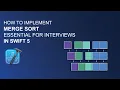 Merge Sort Swift 5 IOS Essentials For Interviews