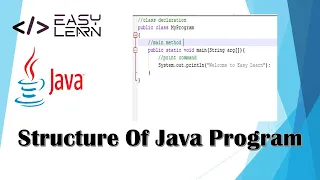 Java First Program - Structure of Java Program Easy Learn Hello World