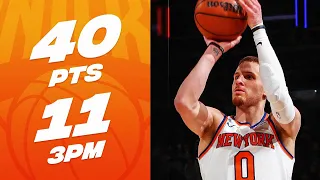 Donte DiVincenzo SETS NEW KNICKS Franchise 3-Point Record In A Game - 11 Threes March 25 2024