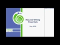 Resume Writing Essentials - Kairos Learning Demo