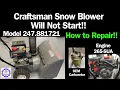 Craftsman Snow Blower Will Not Start How to Diagnose and Repair Sitting for Years