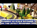 Lagu Running HO scale Rayonier 70 on the layout November 2025