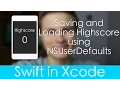 Saving and Loading a Highscore Swift in Xcode