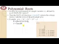 19-Lecture 18 Polynomials Handling Part 1 Roots of a polynomial in MATLAB Hindi Urdu