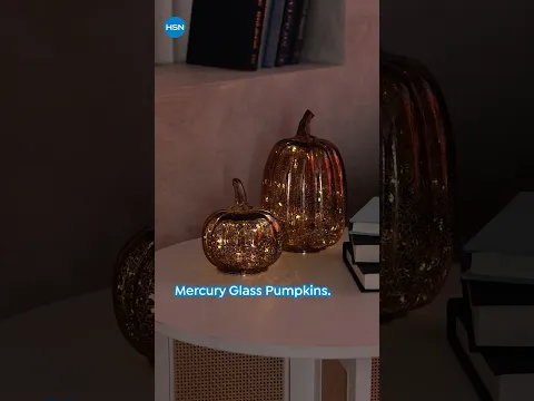 HSN Today's Special | Remote Operated - August & Leo Illuminated Mercury Glass Pumpkins