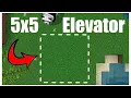 5x5 Elevator Tutorial for Minecraft Bedrock