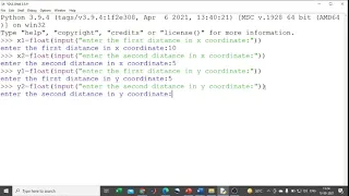 3 Distance between two points and simple unit conversion with Python Programming