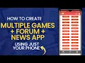 Download Lagu Create Multiple Games + Forum + NEWS App (No Coding)// AppCreator24 Full Tutorial in 2023