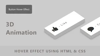 3D Button Animation on Hover - CSS Hover Effects 3D Button Design With Cool Animation Effects