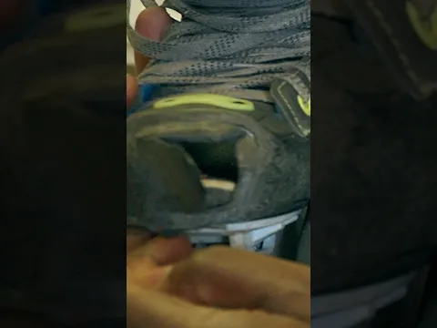 Hockey player rips hole in his brand new skates