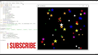 Multiple Stars Using Python Turtle Graphics