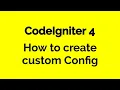 CodeIgniter 4 HMVC - How to use Config and create own Config file