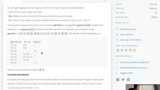 Coding Exercise - Frequency Queries