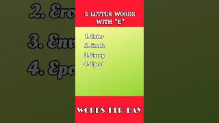 5 letter words starting with E