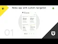 Notes App with custom bottom navigation Material UI Design - Part 1 With Code Android Studio