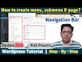 How to Create Navigation Menus in WordPress Beginner Tutorial