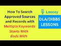 How To Search Approved Sources and Records with Multiple Keywords in Loocey