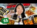 EATING LUNCH AT H-MART Trying Korean Grocery Store FOODS