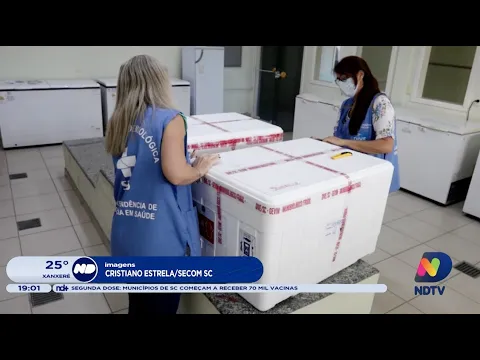 Municípios catarinenses começam a receber segunda dose da CoronaVac