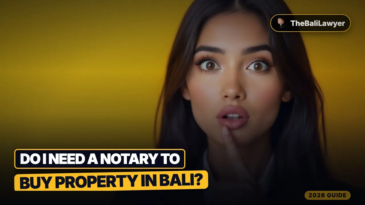 Do I Need a Notary to Buy Property in Bali? (2026 Answer)