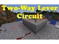 Minecraft Tutorial Two way levers