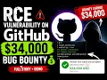 34 000 Bug Bounty from RCE Vulnerability on GitHub