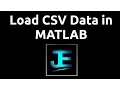 Explained Load CSV Data MATLAB