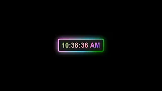Digital Clock with multiple glowing colours by using HTML Css and Javascript