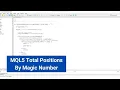MQL5 - Get Total Positions by Magic Number