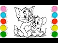Download Lagu Tom and Jerry Drawing | How to draw Tom Jerry for kids | step by step Tom Jerry drawing \u0026 coloruing