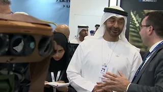 Sheikh Mohammed Bin Zayed Al Nahyan UAE President Visit IDEX And NAVDEX Defence Exhibition 
