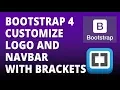 Bootstrap 4 - Logo and Navbar Customization with Bootstrap 4 and Brackets text Editor