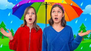 Lagu anak-anak "Hujan, hujan, pergilah" oleh Alex dan Nastya | Belajar warna | Rain rain go away