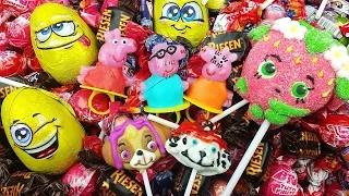 LEARN COLORS With A Lot Of New Candy Surprise Eggs 