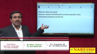 Abstract Class and Abstract Methods Java Tutorial By Mr Satish B