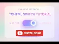 Animated Toggle Button in HTML CSS Glassmorphism Particle Effect