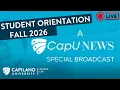 Welcome to CapU The Fall 2026 Orientation schedule is here