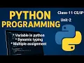 Variable in python Dynamic typing multiple assignment kavita sehrawat code with ks