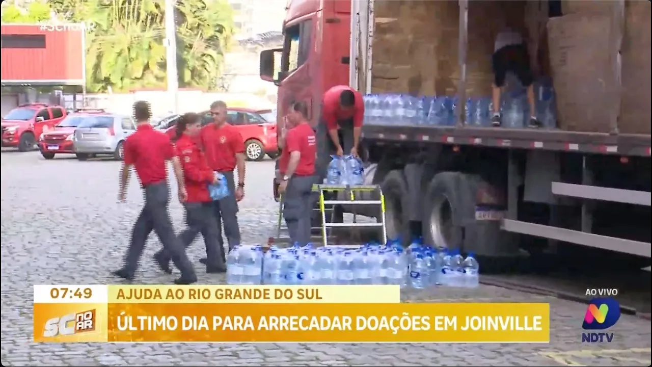 Ultimo dia de arrecadações em Joinville; inúmeras doações ao RS já foram coletadas