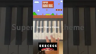 Super Mario bros theme easy piano tutorial