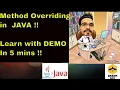 Method overriding in JAVA - Java programming tutorial for beginners