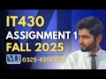 IT430 assignment 1 solution 2025 IT430 assignment 1 solution fall 2025