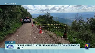Morro Boa Vista tem acesso bloqueado após deslizamento e área segue isolada