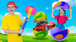 Crack! Crack! Crack! Peekaboo! What's in the Egg | Nick and Poli   Nursery Rhymes & Kids Songs
