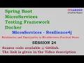 Spring Boot RateLimiter TimeLimiter in MicroServices using Resilience4j Practical Demo Session24